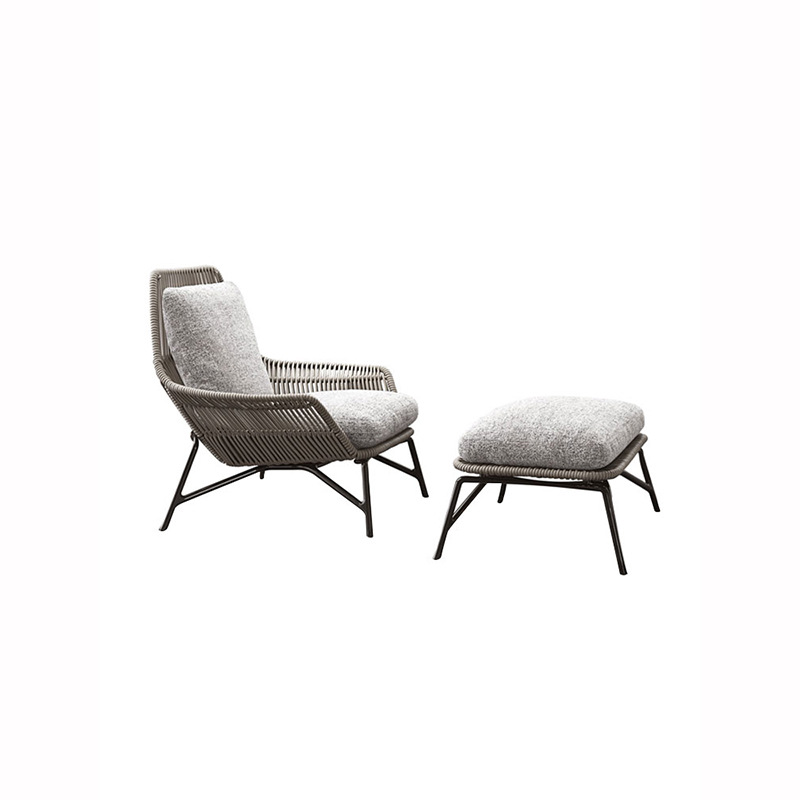 Outdoor Furniture Metal Chairs - Веревочный дизайн, металлический каркас, водонепроницаемый стул,
