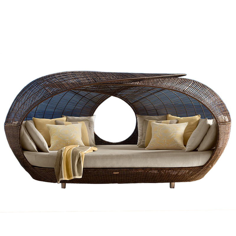 Плетеная полукруглая кушетка и – обзор и цена Outdoor Daybed Furniture